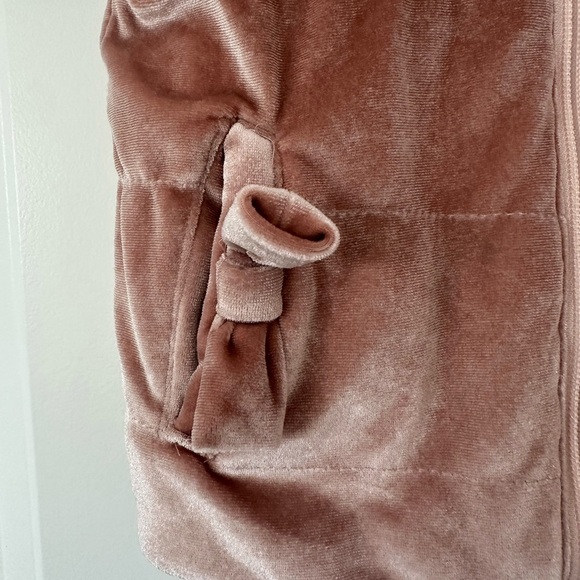 7 for all mankind Velour Sleeveless Vest with Ruffle Trim - Picture 2 of 4